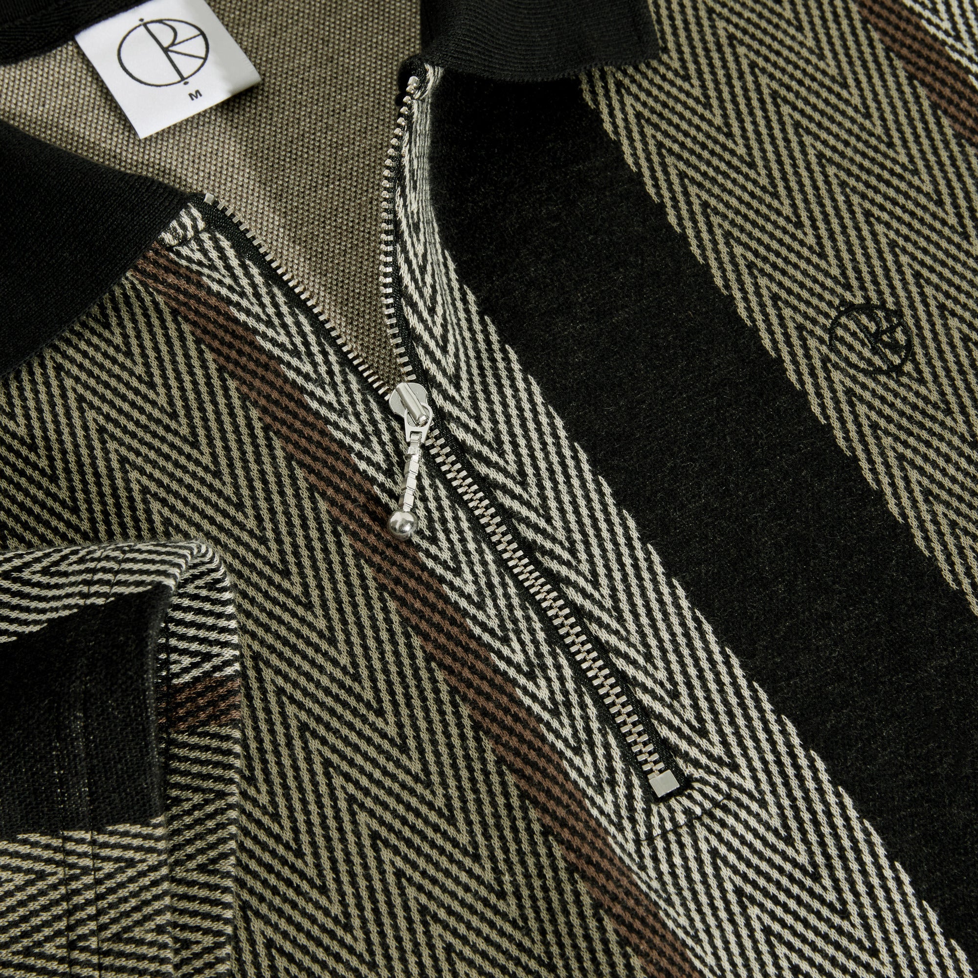 POLAR - Jacques Polo Shirt | Herringbone "Khaki Green"