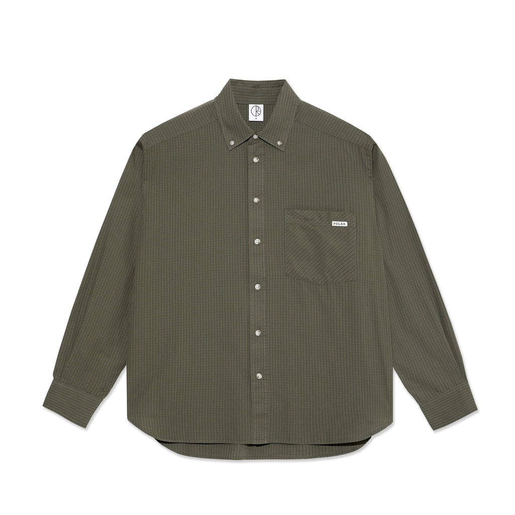 POLAR - Ben LS Shirt "Army Green Check"