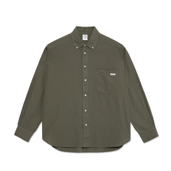 POLAR - Ben LS Shirt "Army Green Check"