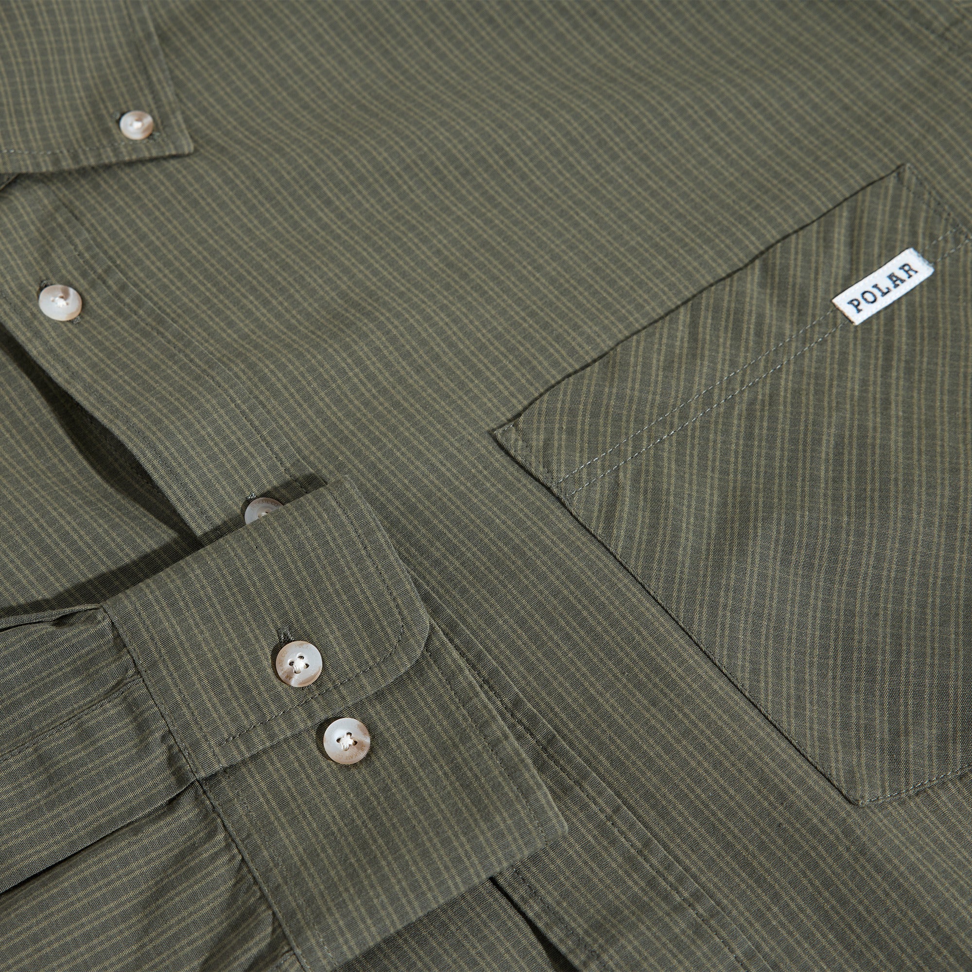 POLAR - Ben LS Shirt "Army Green Check"