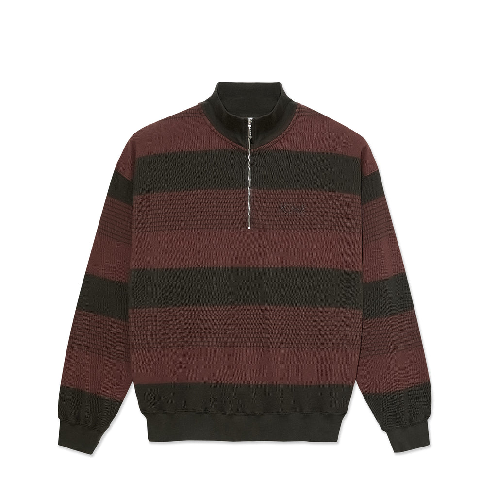 POLAR - Half Zip LS Shirt | Pique "Dirty Black/Brownstone"