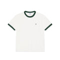 POLAR - Ringer Tee "Cloud White | Dark Green"