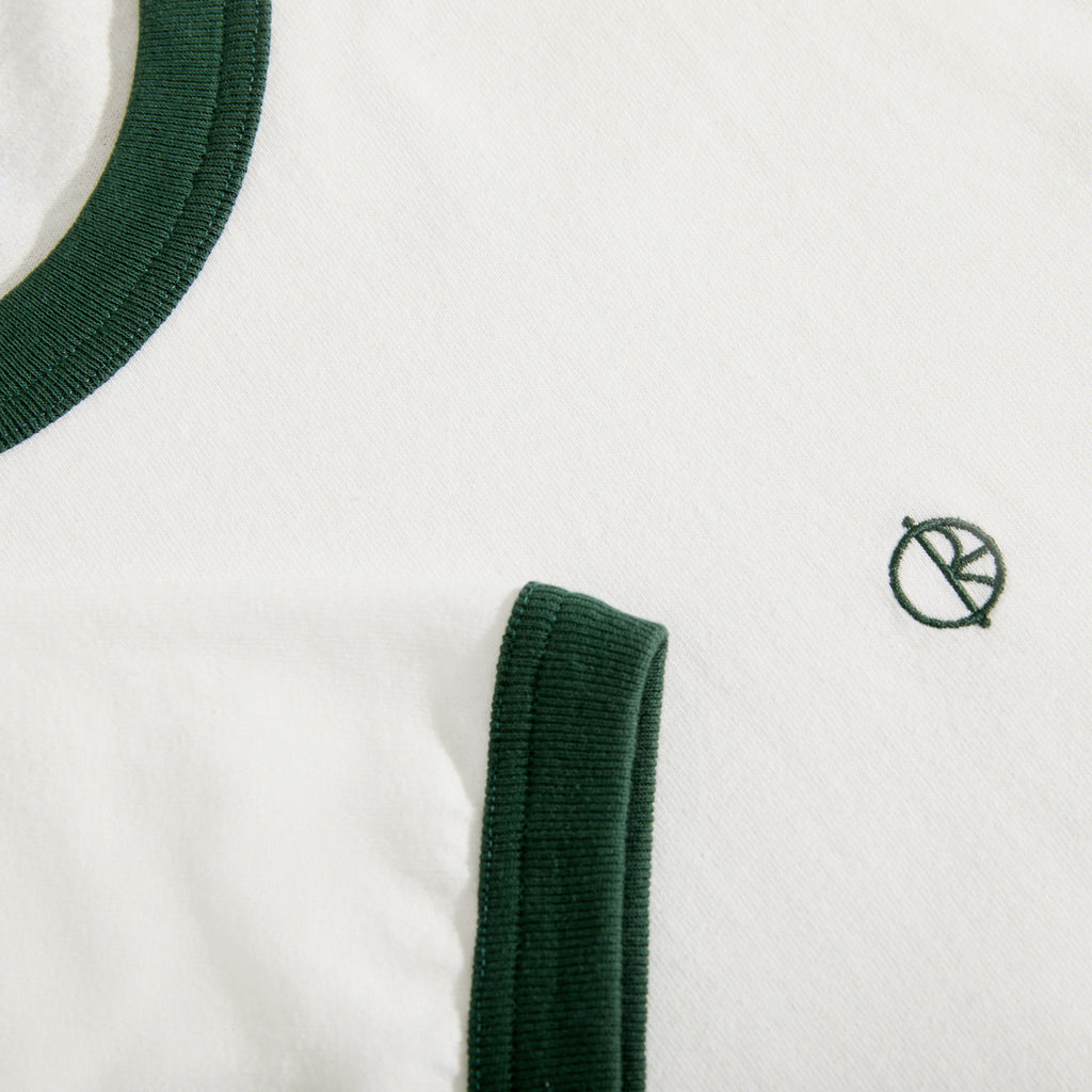 POLAR - Ringer Tee "Cloud White | Dark Green"