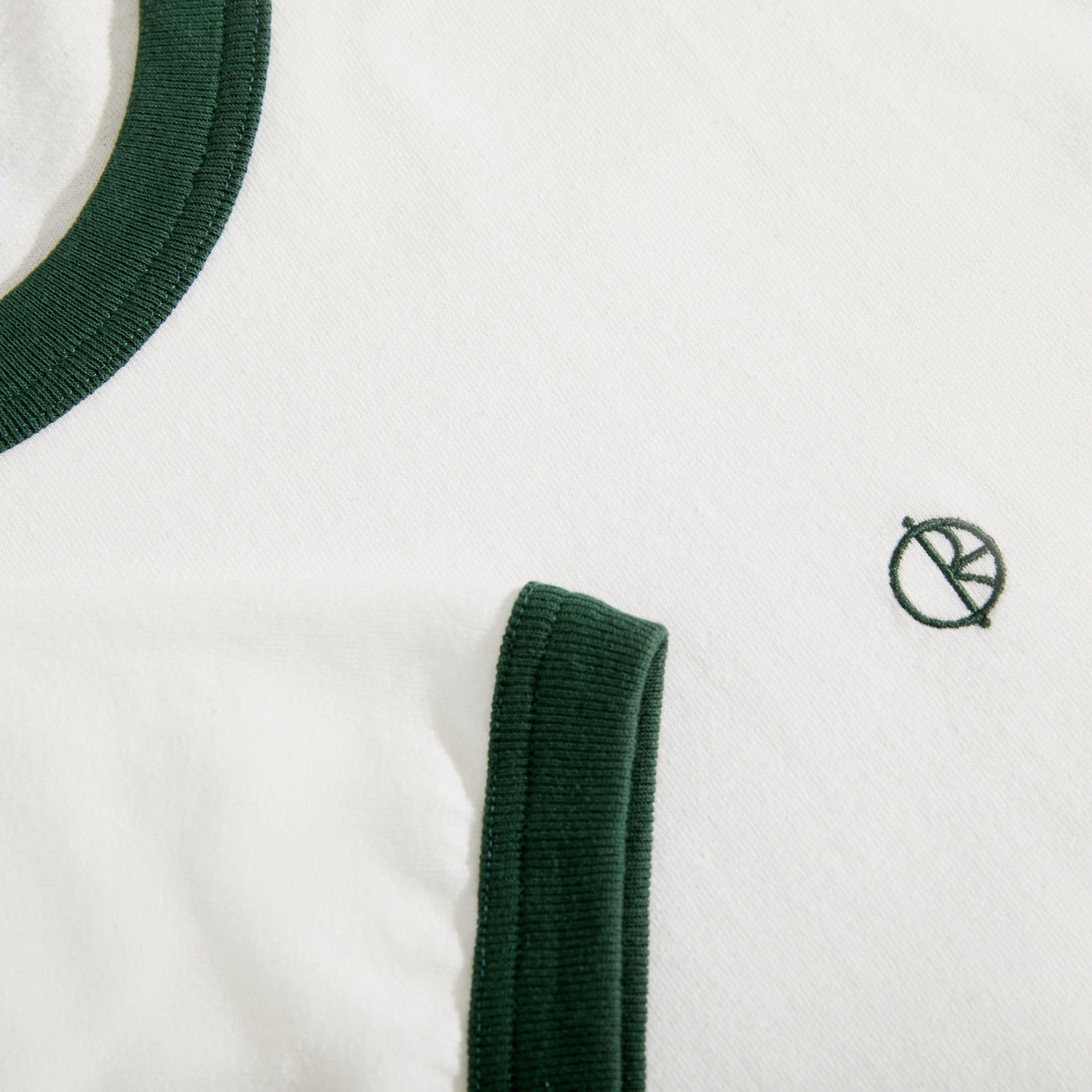 POLAR - Ringer Tee "Cloud White | Dark Green"