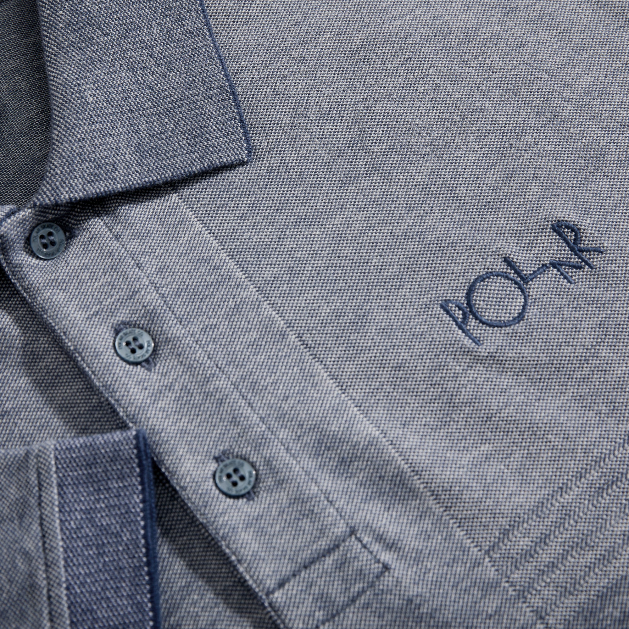POLAR - Surf Polo Shirt | Pique "Heather Blue"