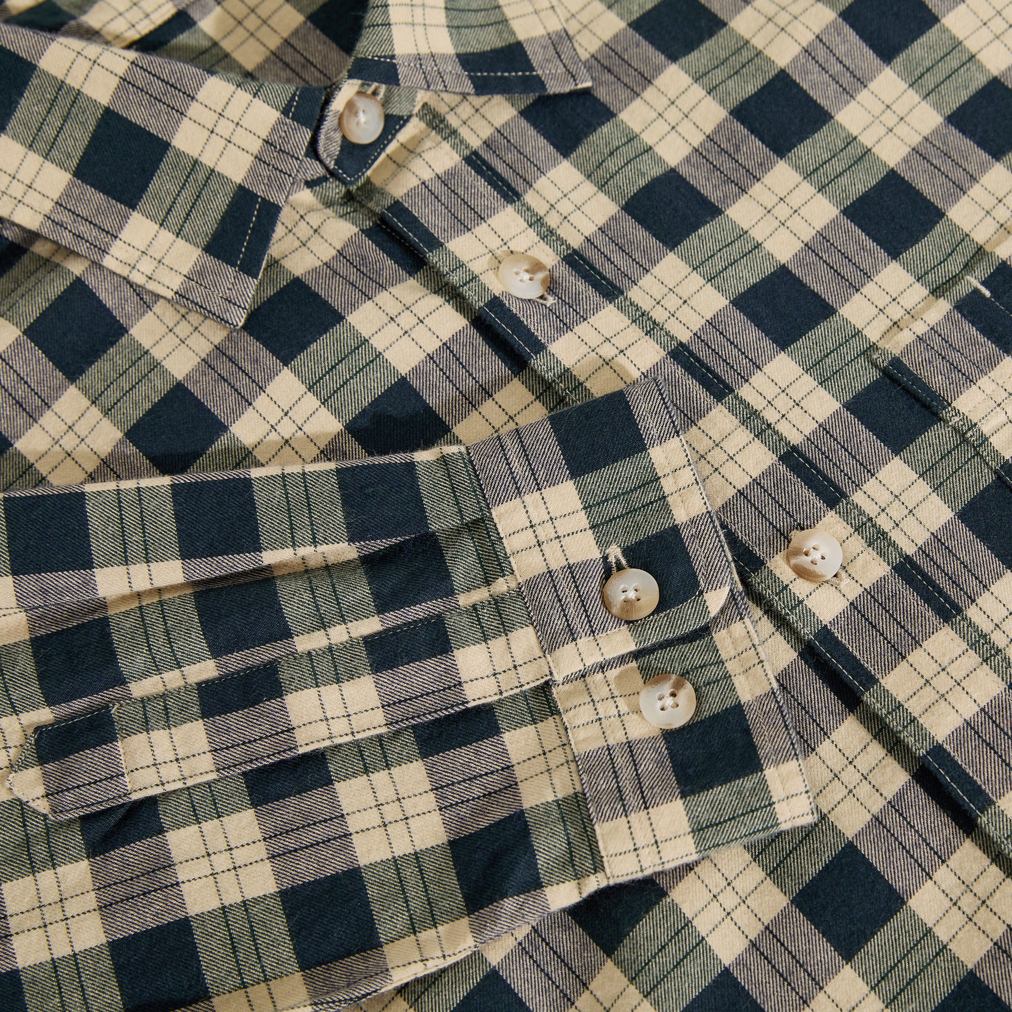 POLAR - Mitchell LS Shirt "Teal/Butter”