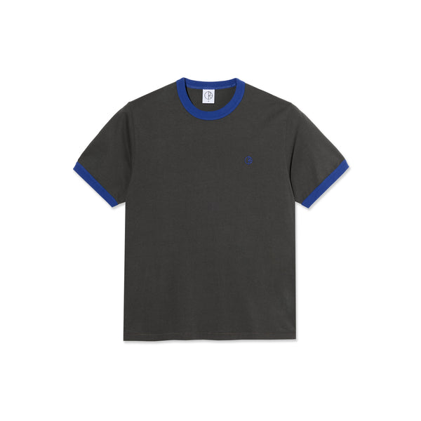 POLAR - Ringer Tee "Dirty Black/Egyptian Blue”
