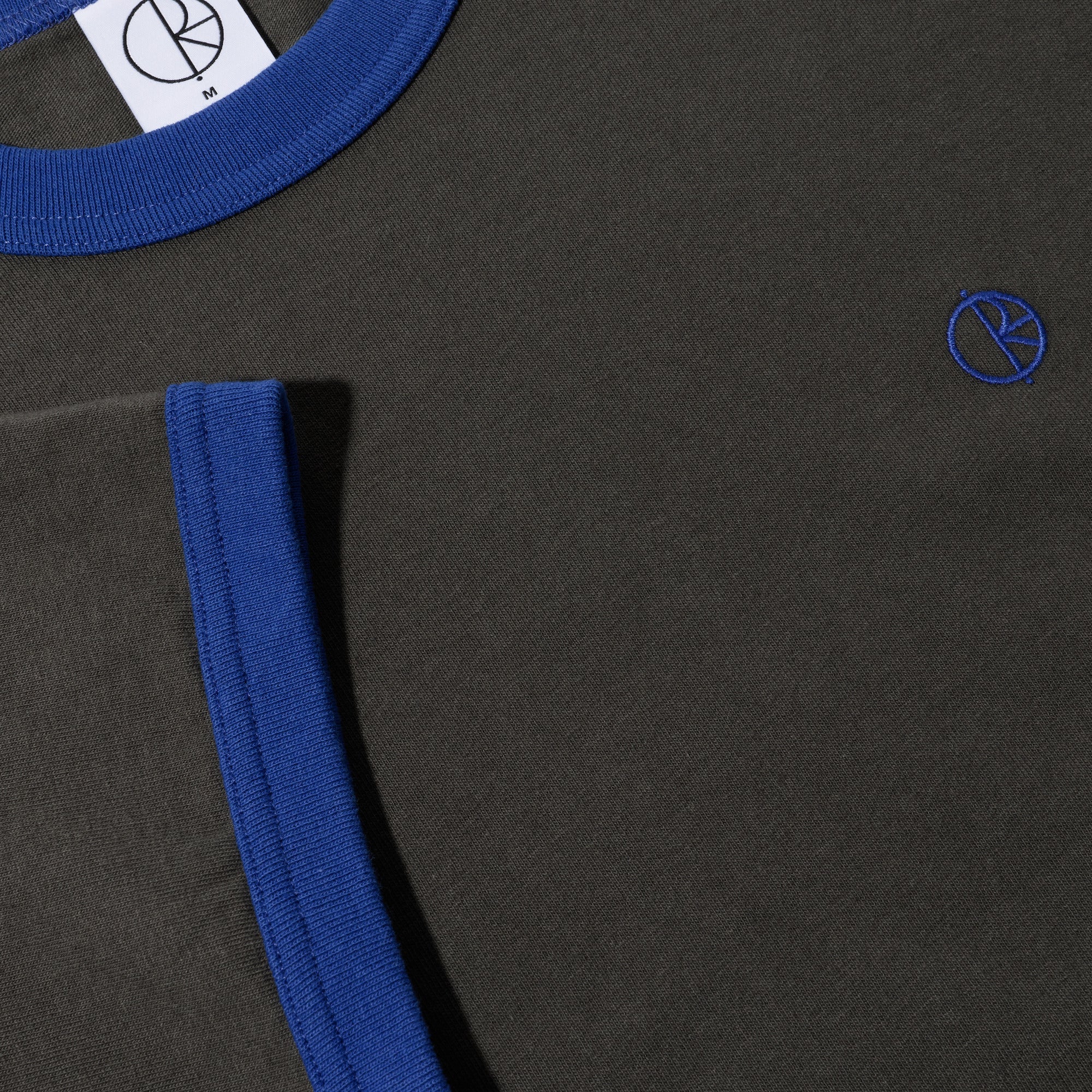 POLAR - Ringer Tee "Dirty Black/Egyptian Blue”