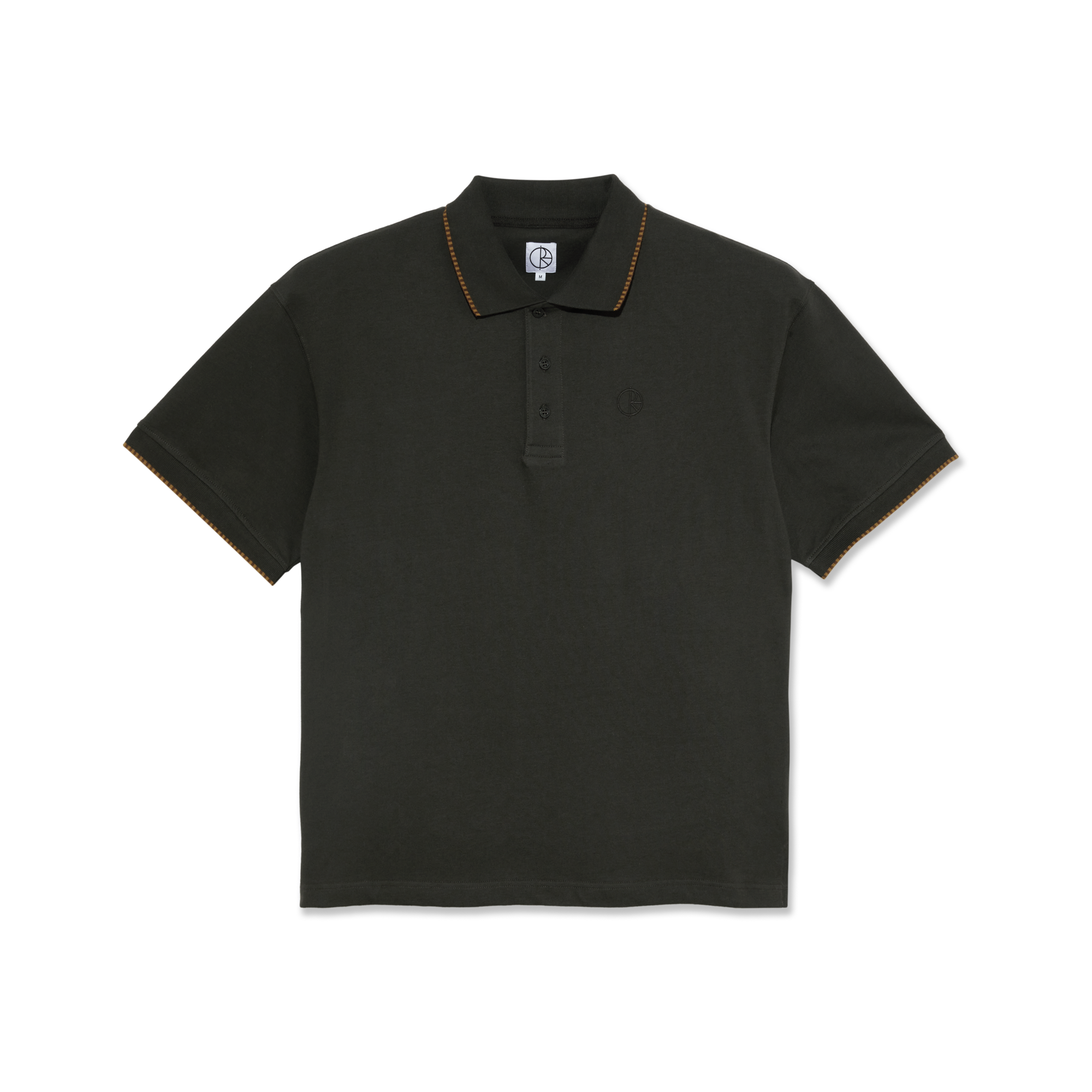 POLAR - Checkered Surf Polo Shirt "Dirty Black"