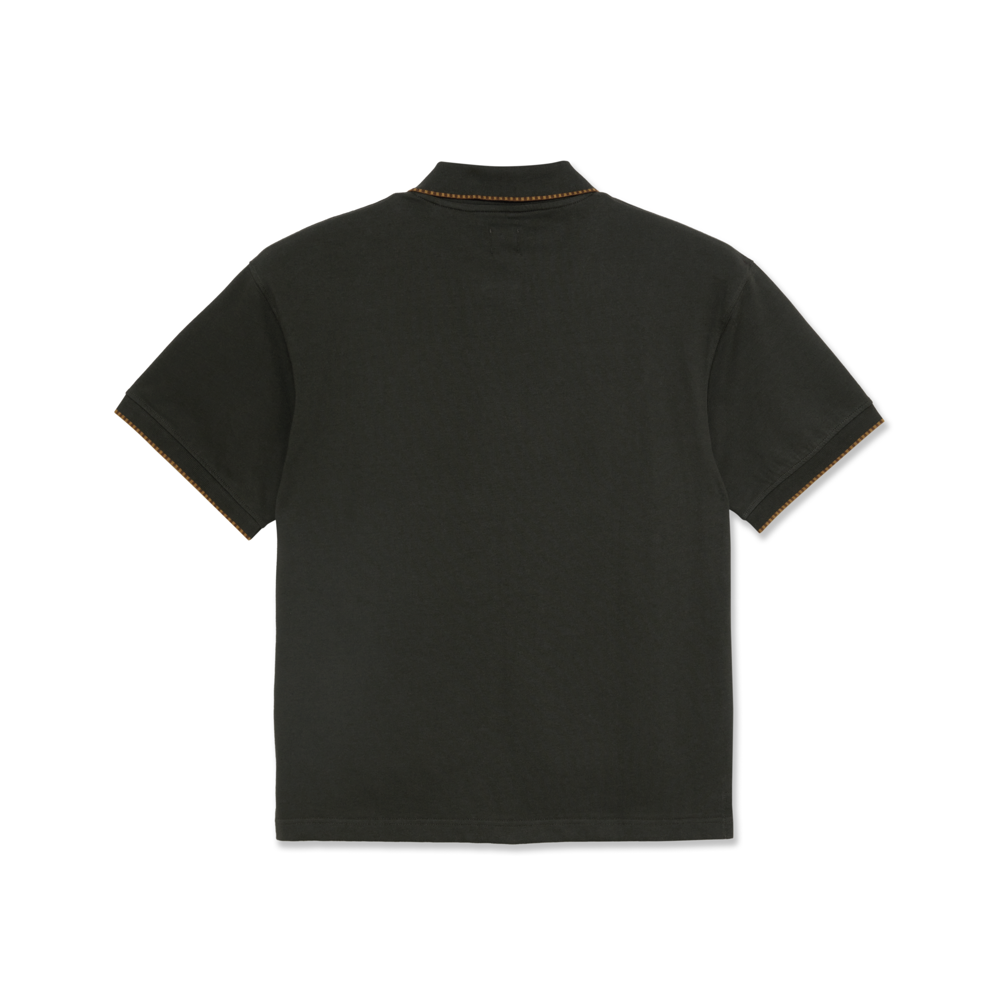 POLAR - Checkered Surf Polo Shirt "Dirty Black"