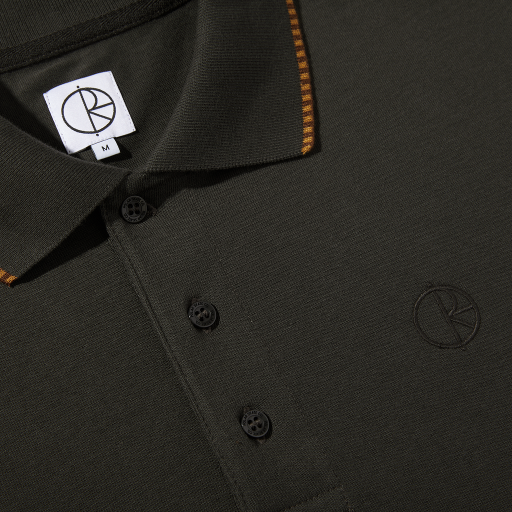 POLAR - Checkered Surf Polo Shirt "Dirty Black"