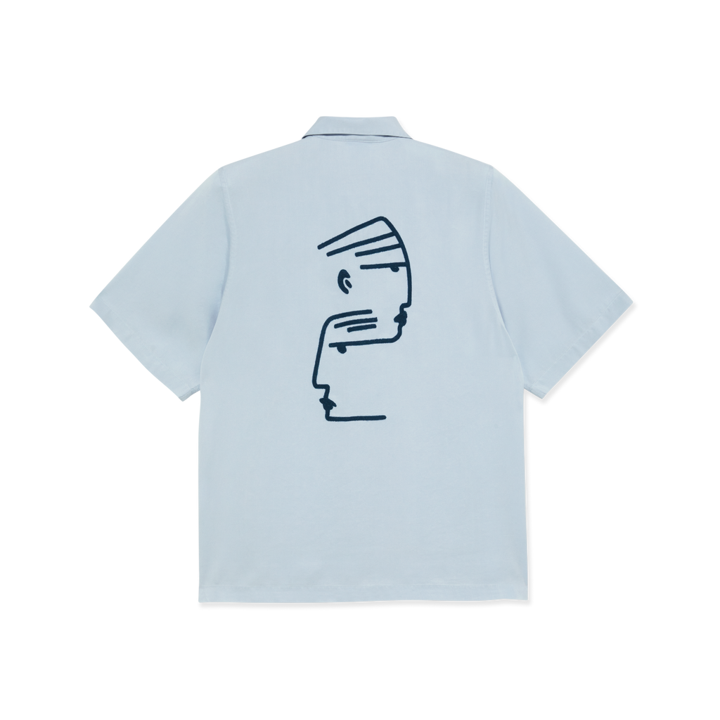 POLAR - Dual Personality Bowling Shirt "Light Blue / Navy"