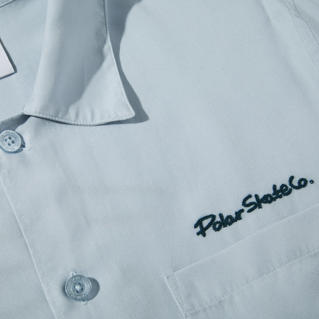 POLAR - Dual Personality Bowling Shirt "Light Blue / Navy"