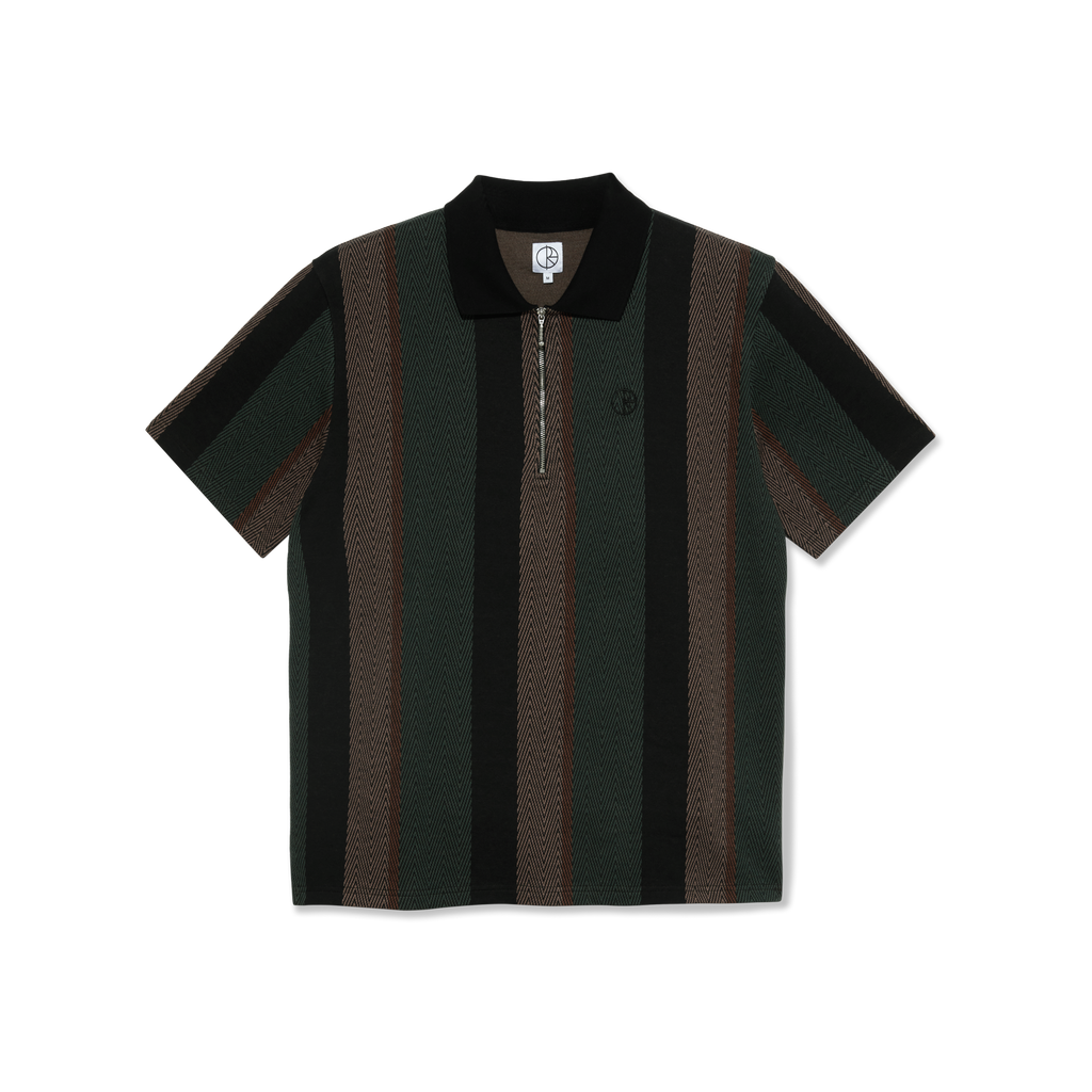 POLAR - Jacques Polo Shirt  "Black / Salmon"