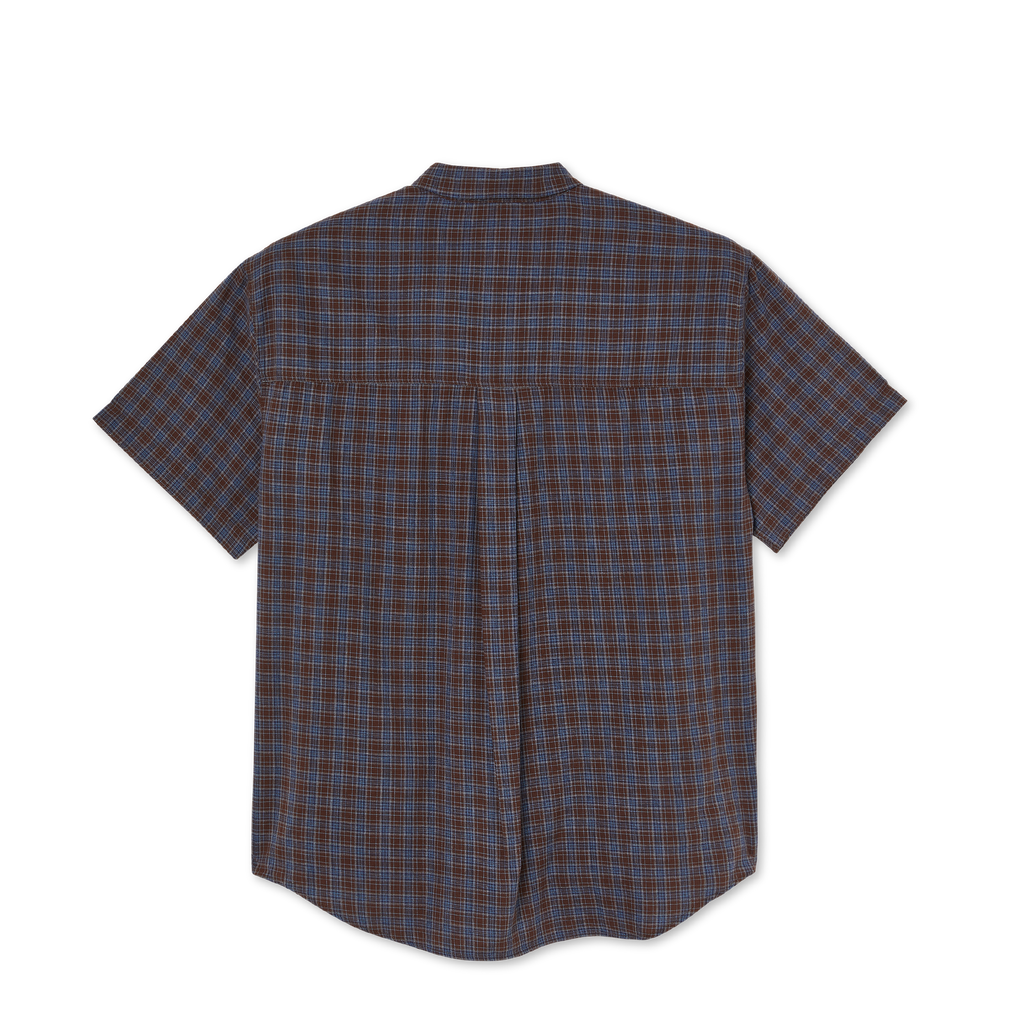 POLAR -Mitchell Poplin Shirt  "Brown / Blue"