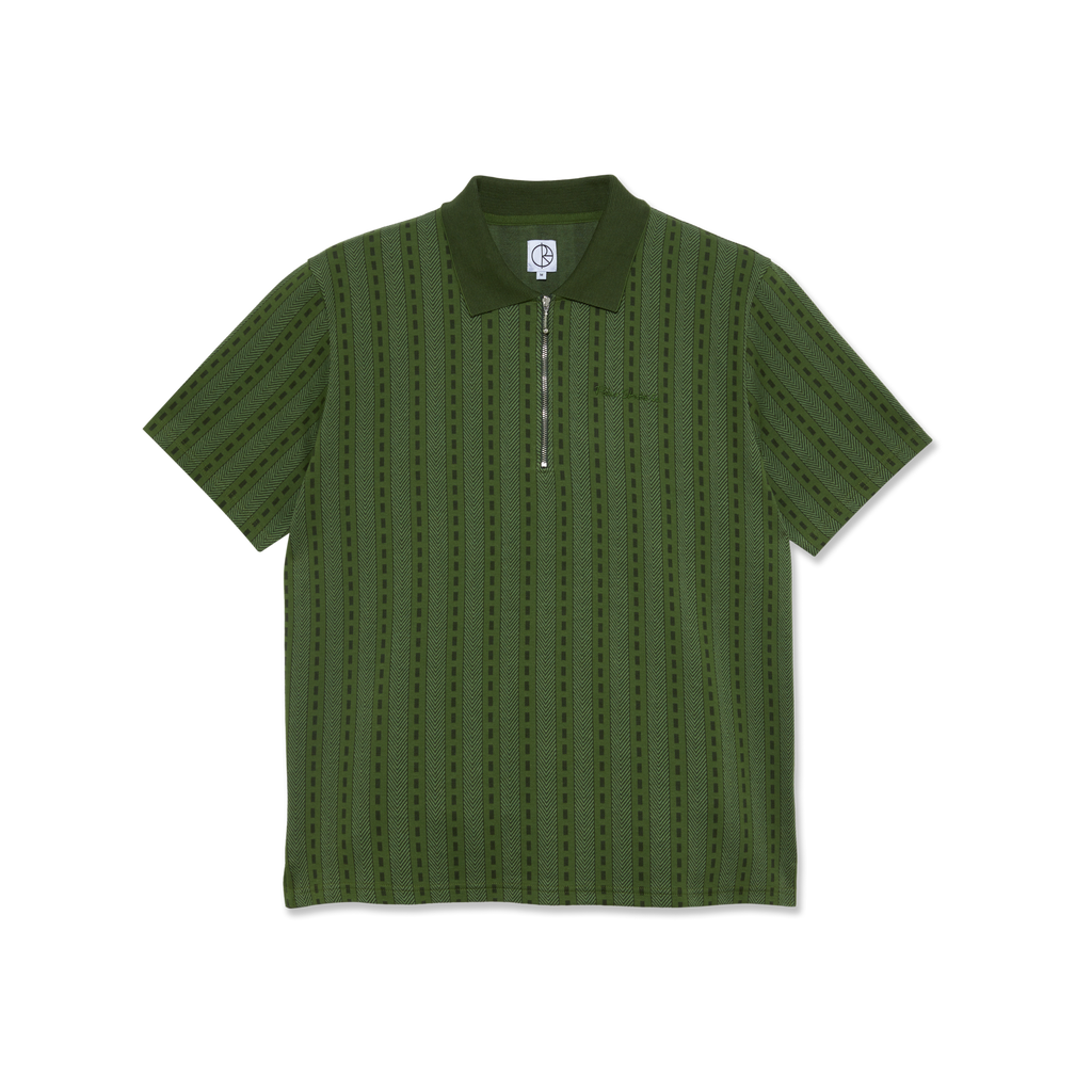 POLAR - Road Zip Polo Shirt "Dark Green"