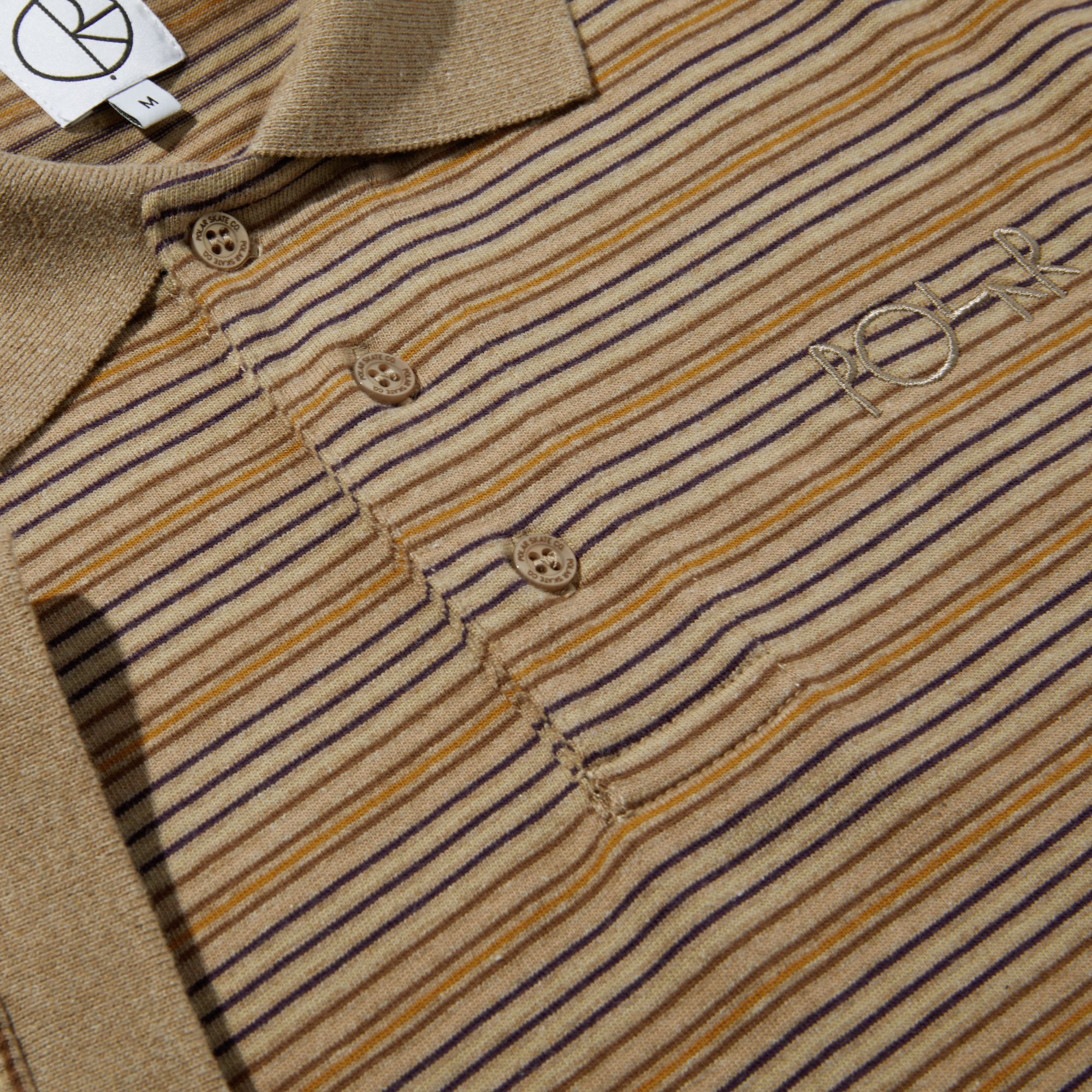 POLAR - Stripe Polo Shirt  "Camel"