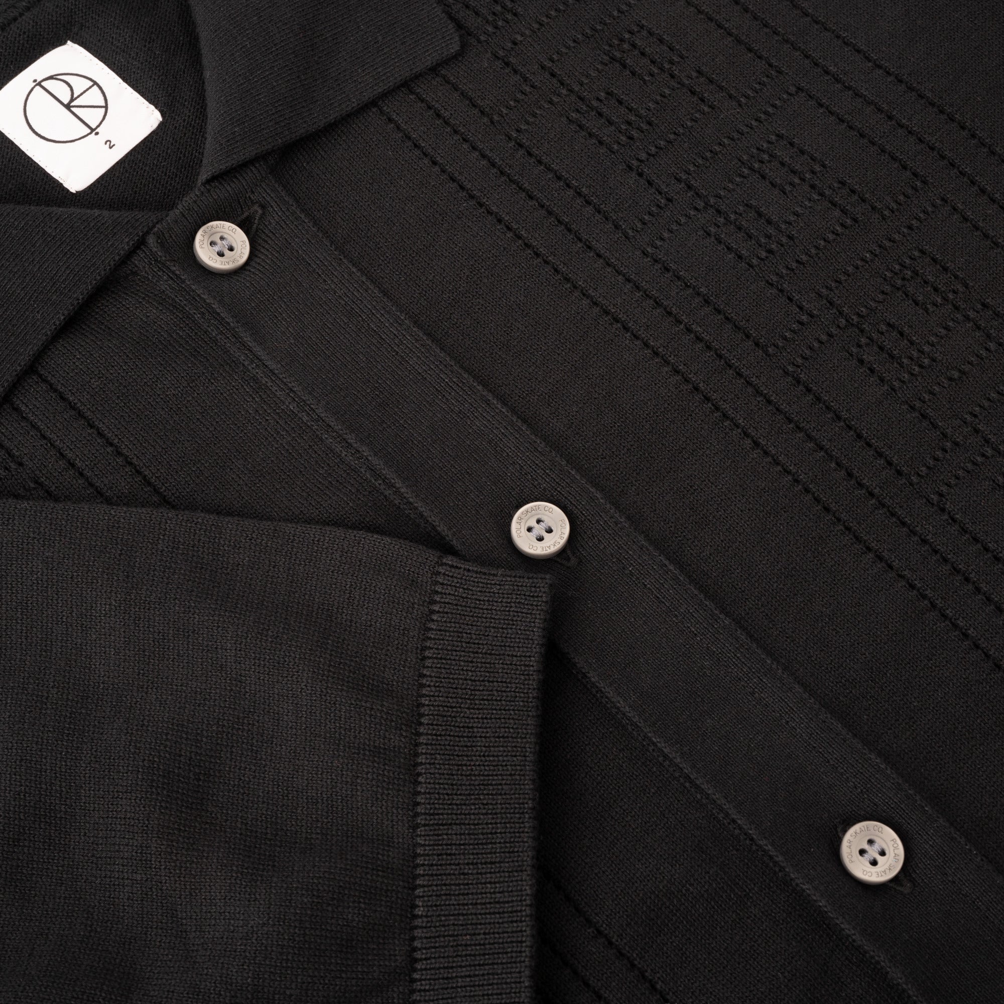 POLAR - Miles SS Cardigan Double P "Black"
