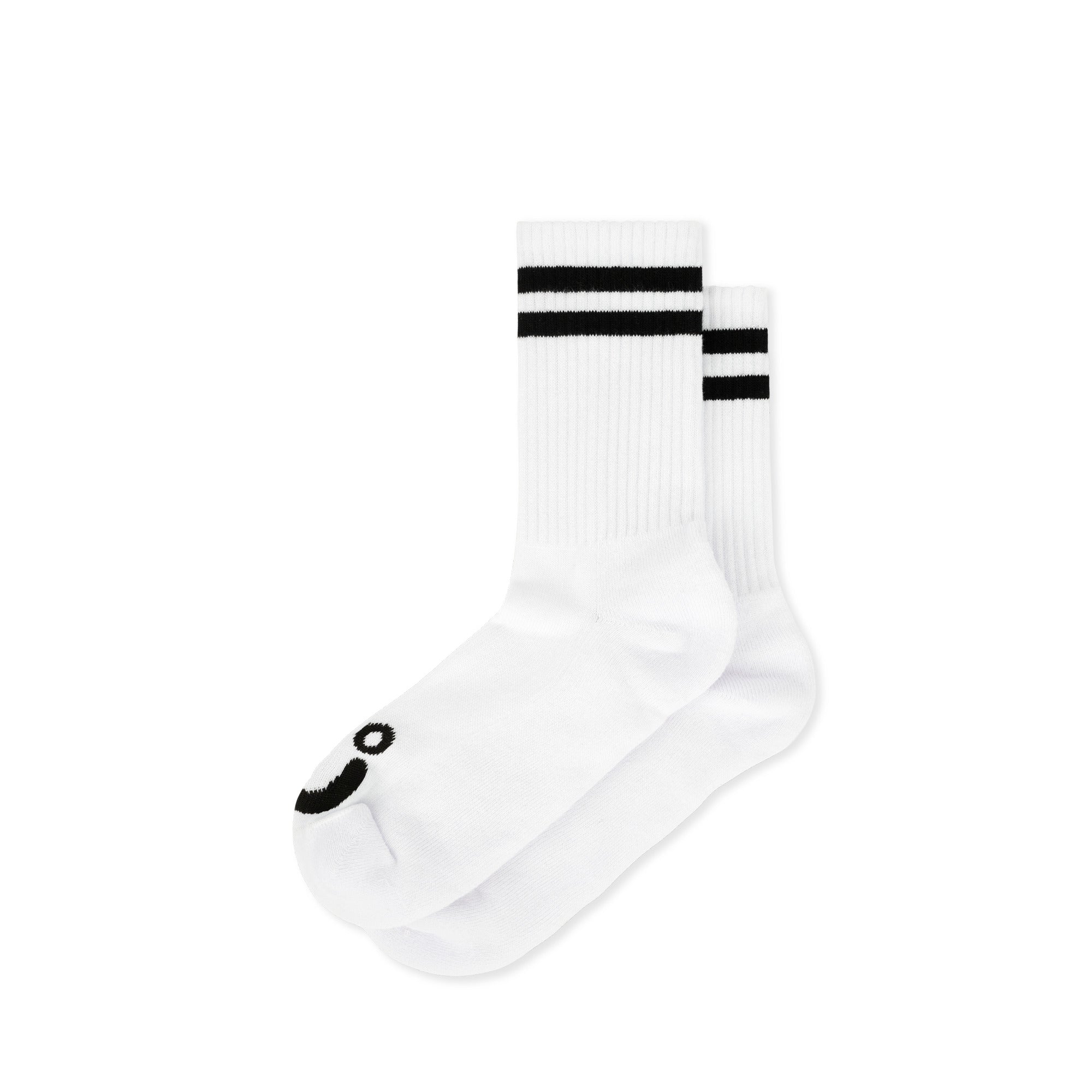 POLAR - Happy Sad Rib Socks "White"