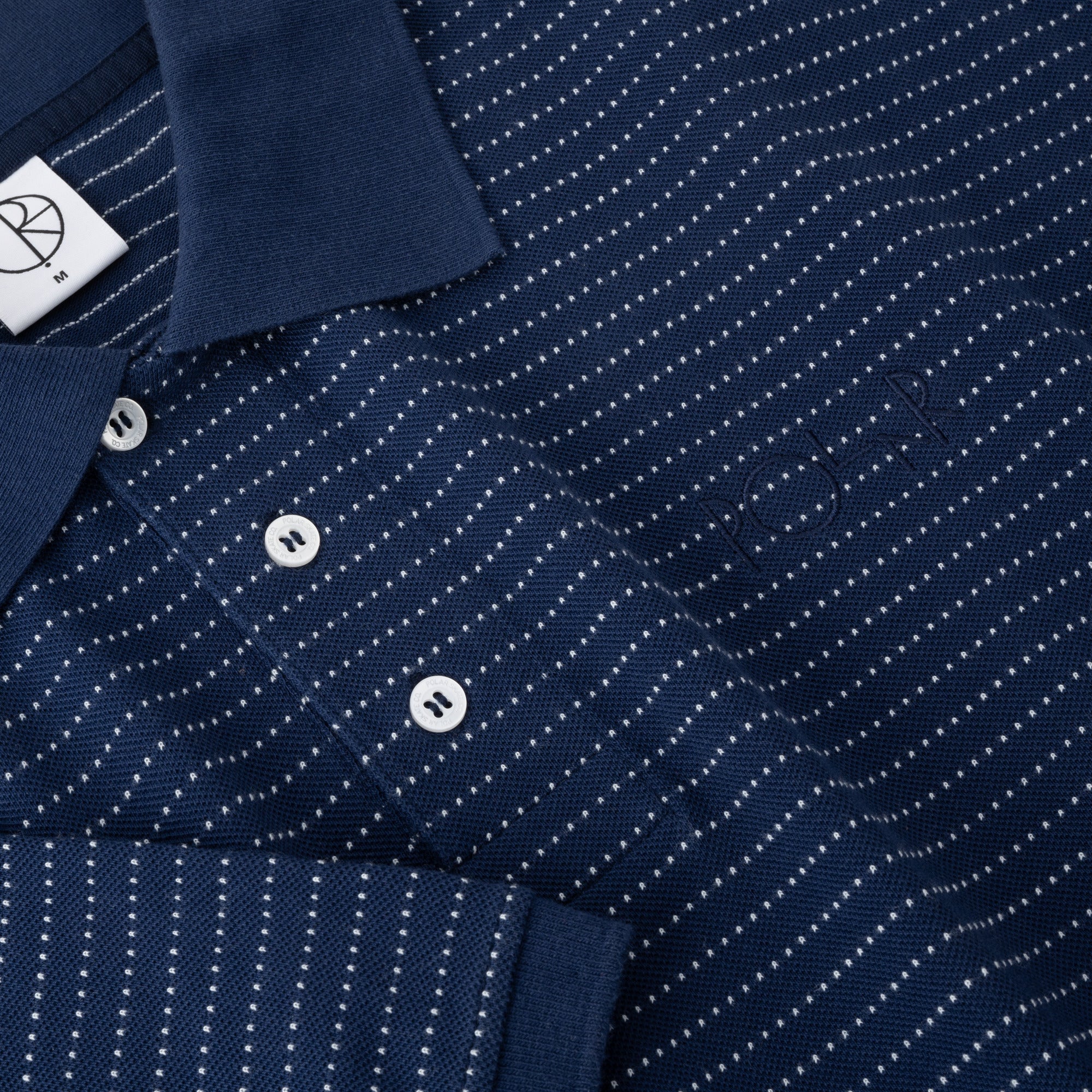 POLAR - Dots Surf Polo Shirt "Dark Blue"