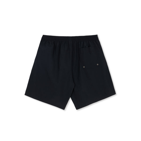 POLAR - Square Stripe Swim Shorts "Black / Jade Green"