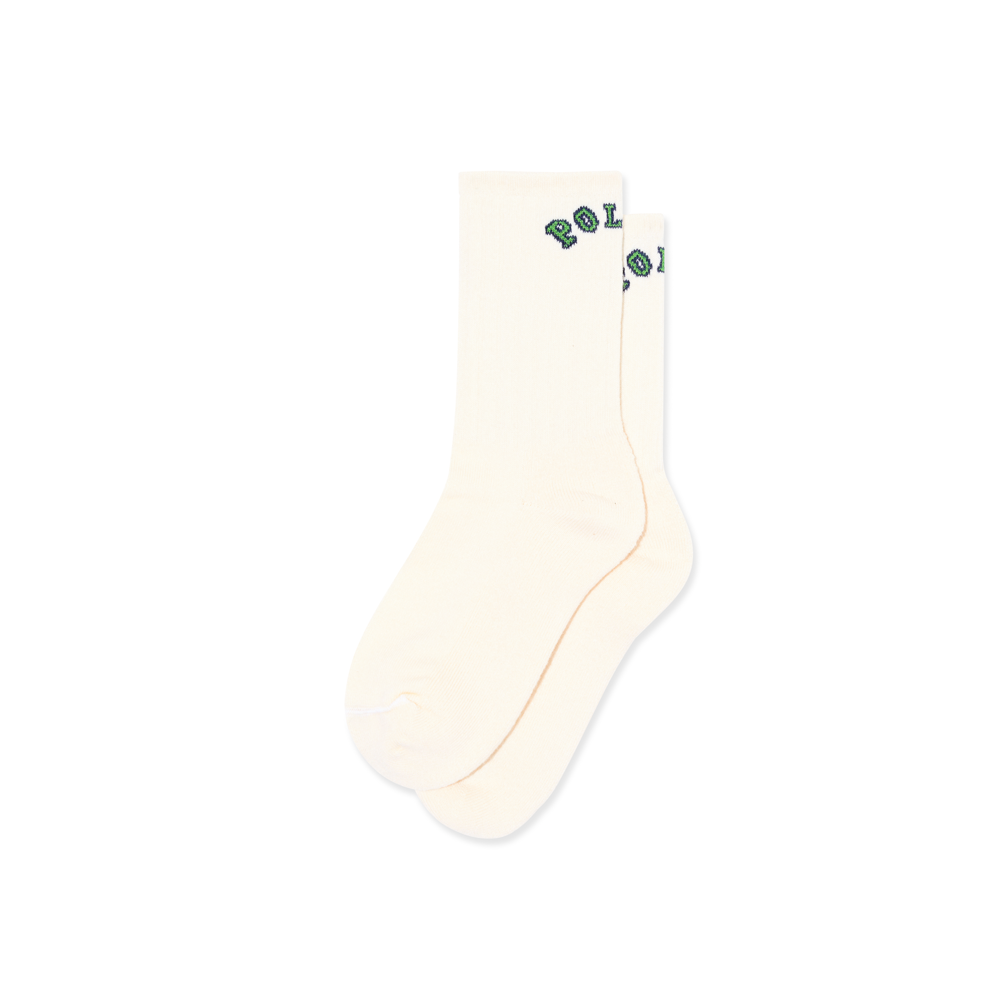 POLAR - Large Rib Socks | College Logo "Cloud White"