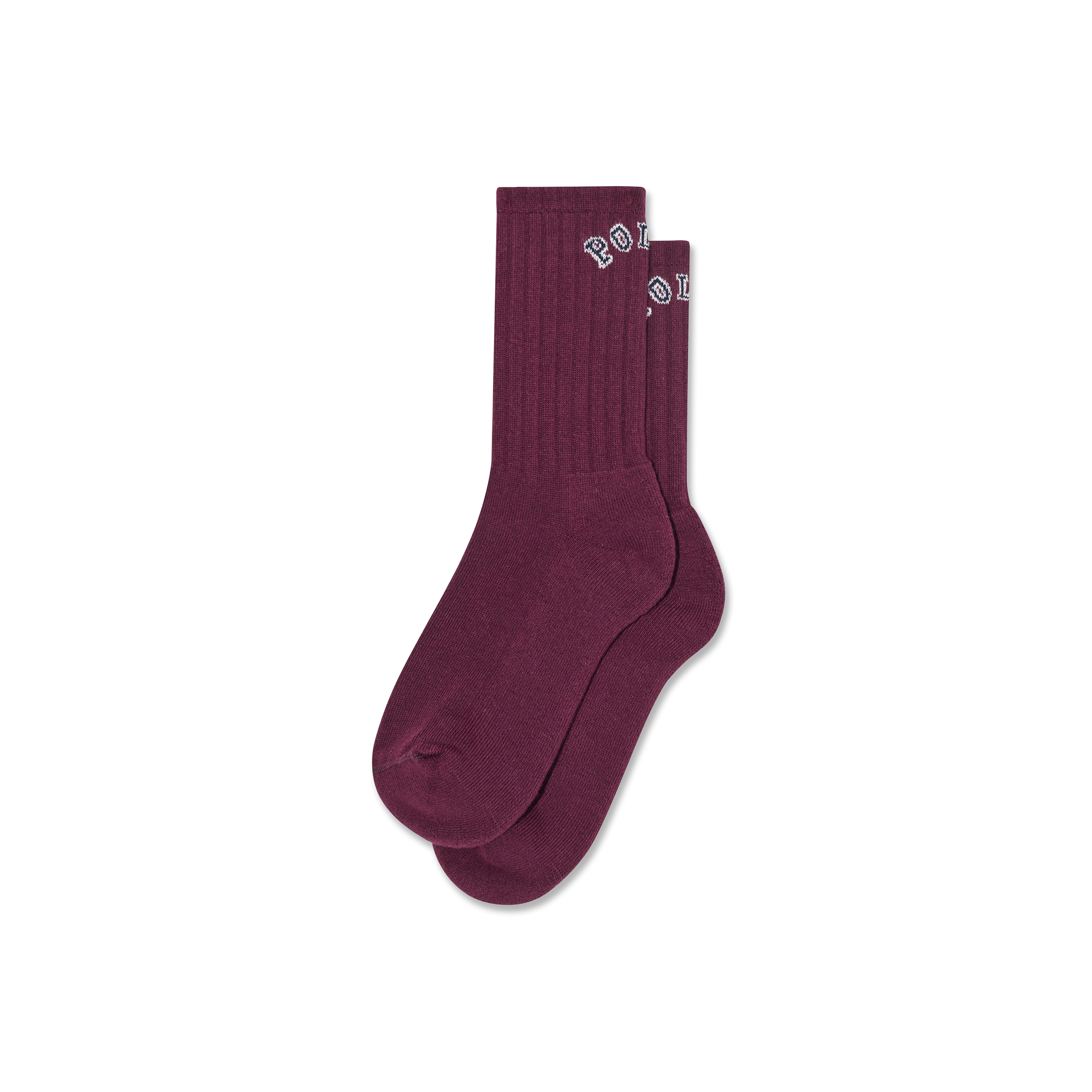 POLAR - Large Rib Socks | College Logo "Wine"