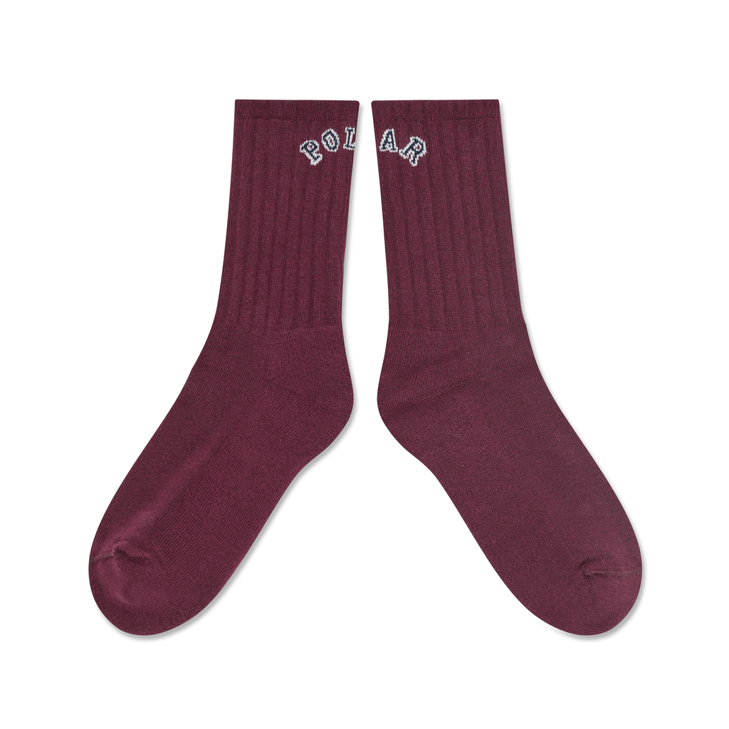POLAR - Large Rib Socks | College Logo "Wine"