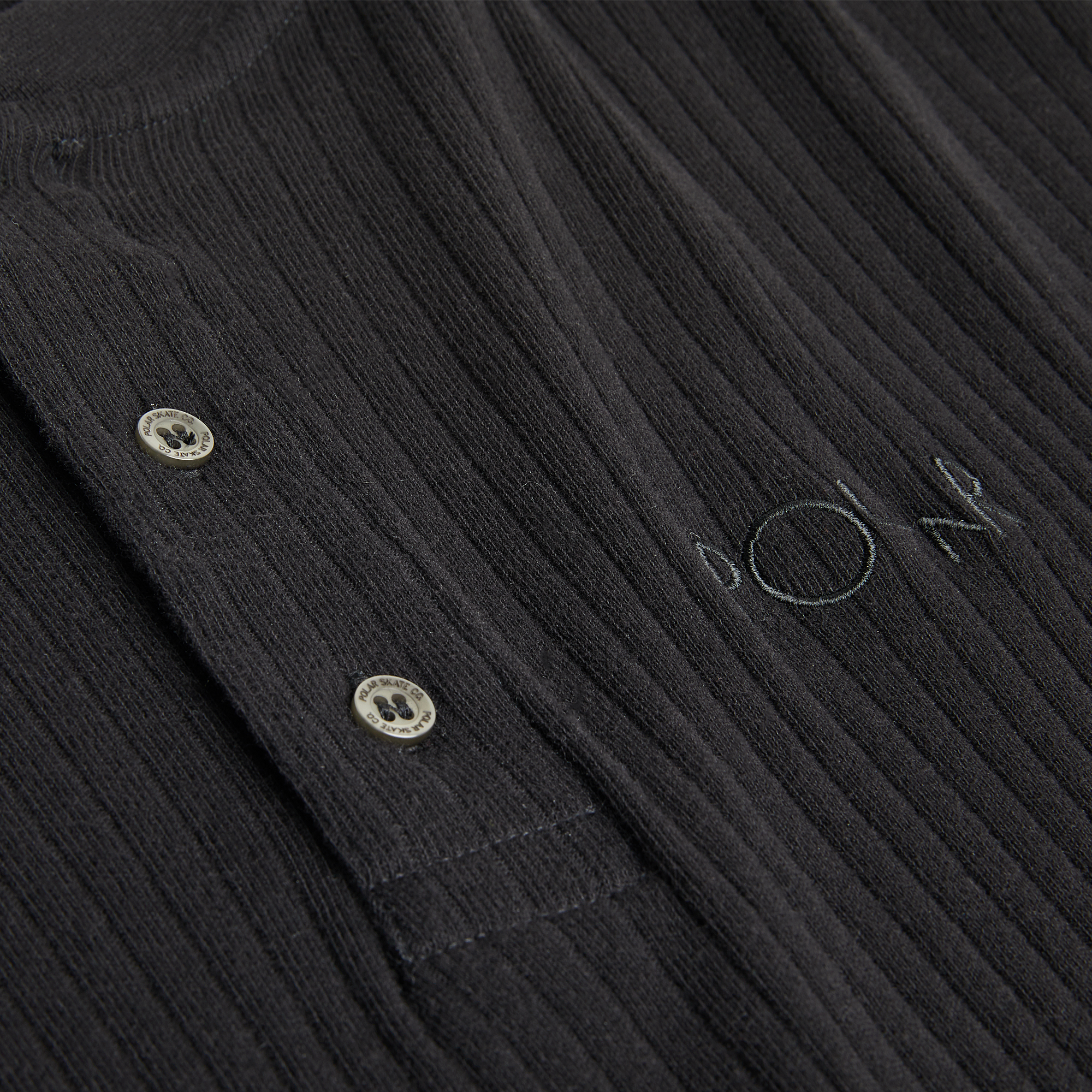 POLAR - Rib Henley Longsleeve "Black"