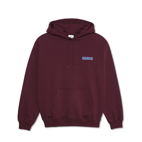 POLAR - Stretch Logo Dave Hoodie "Dark Wine"