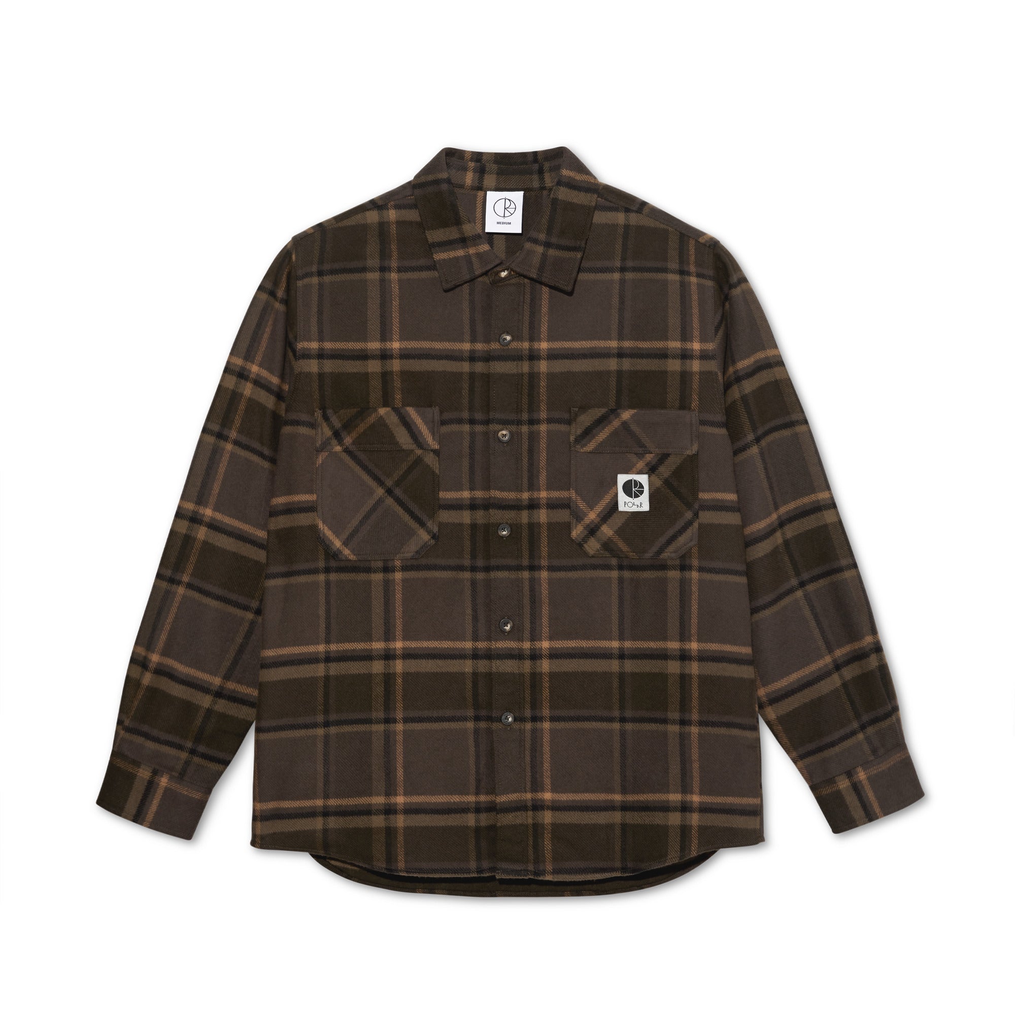 POLAR - Flannel Mike LS Shirt "Brown / Mauve"