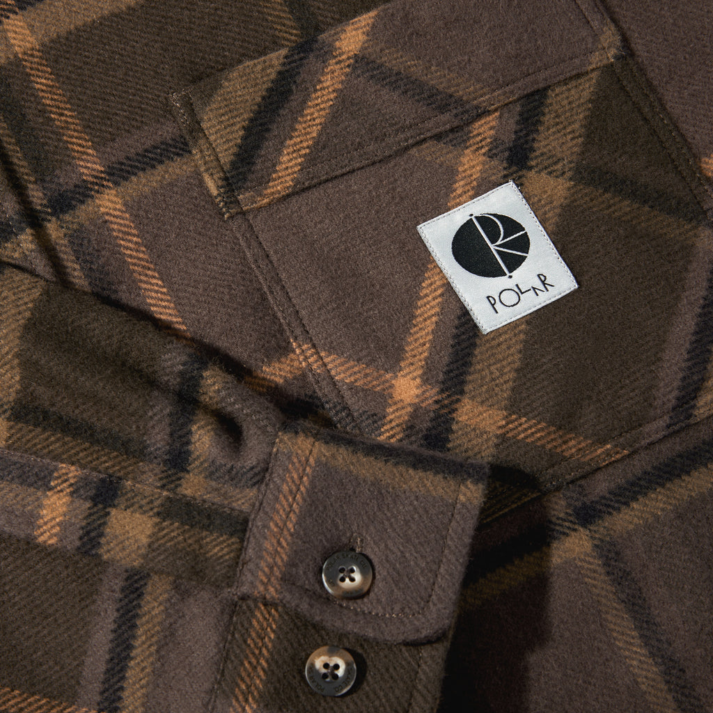 POLAR - Flannel Mike LS Shirt "Brown / Mauve"