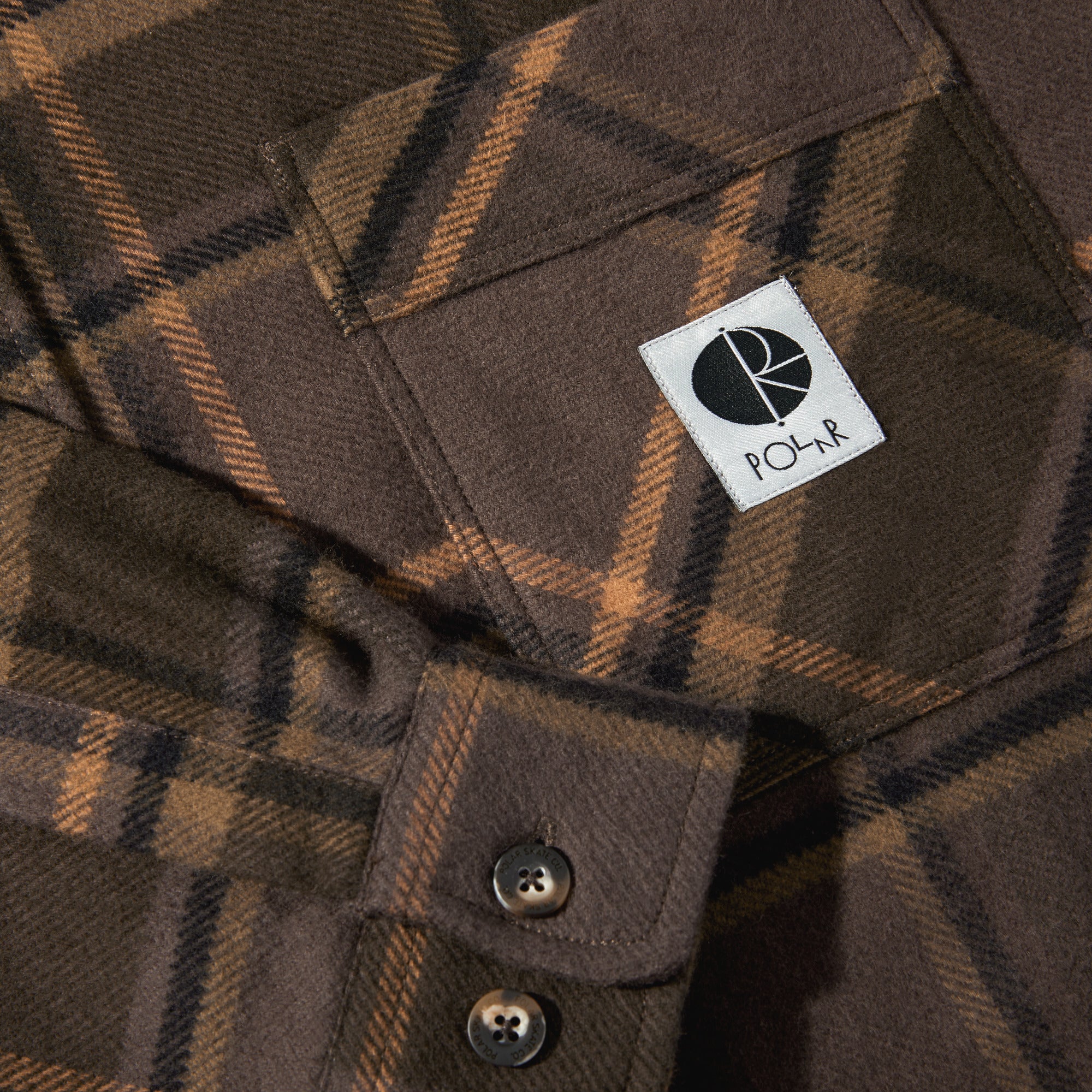 POLAR - Flannel Mike LS Shirt "Brown / Mauve"