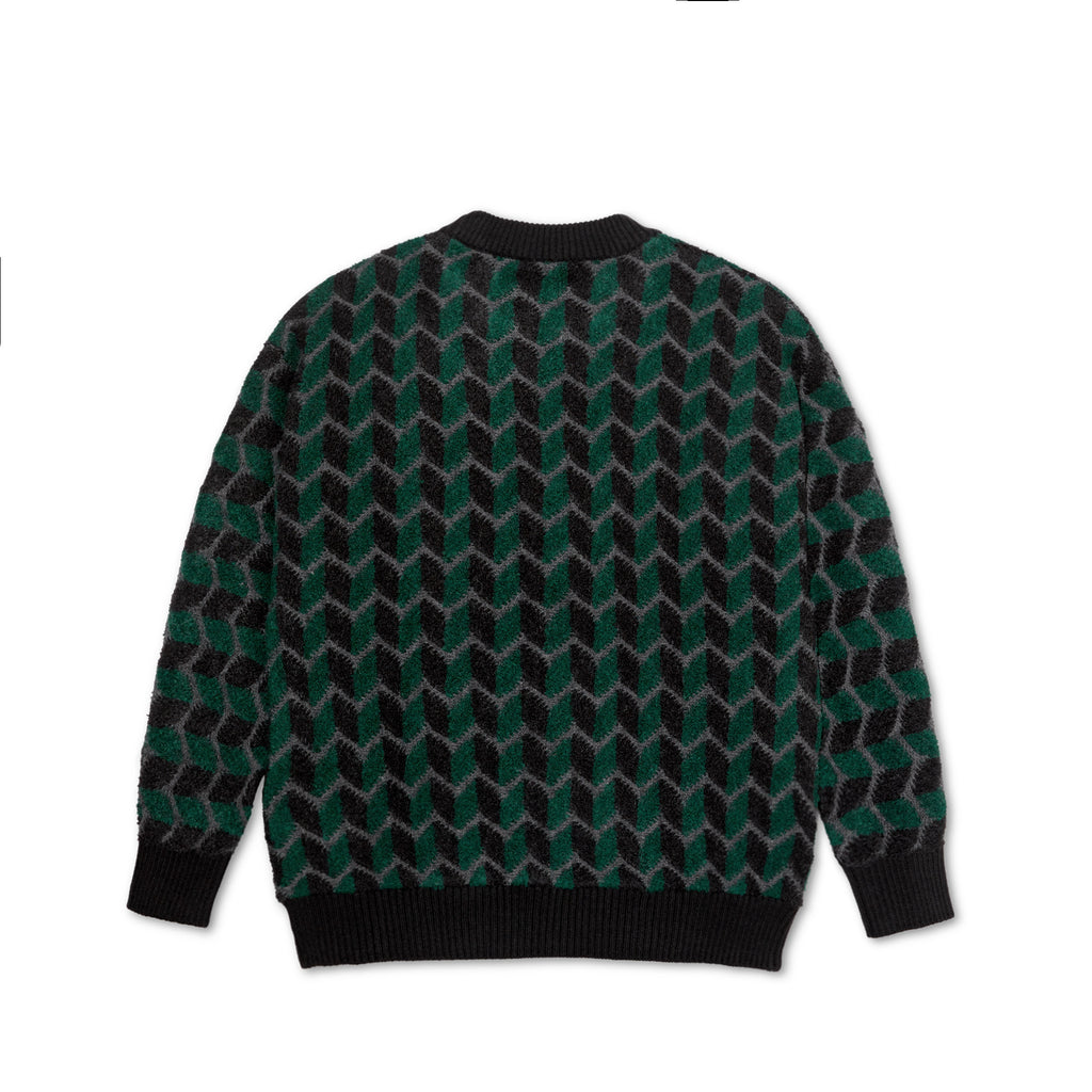 POLAR - Zig Zag Knit Sweater "Black / Dark Teal"