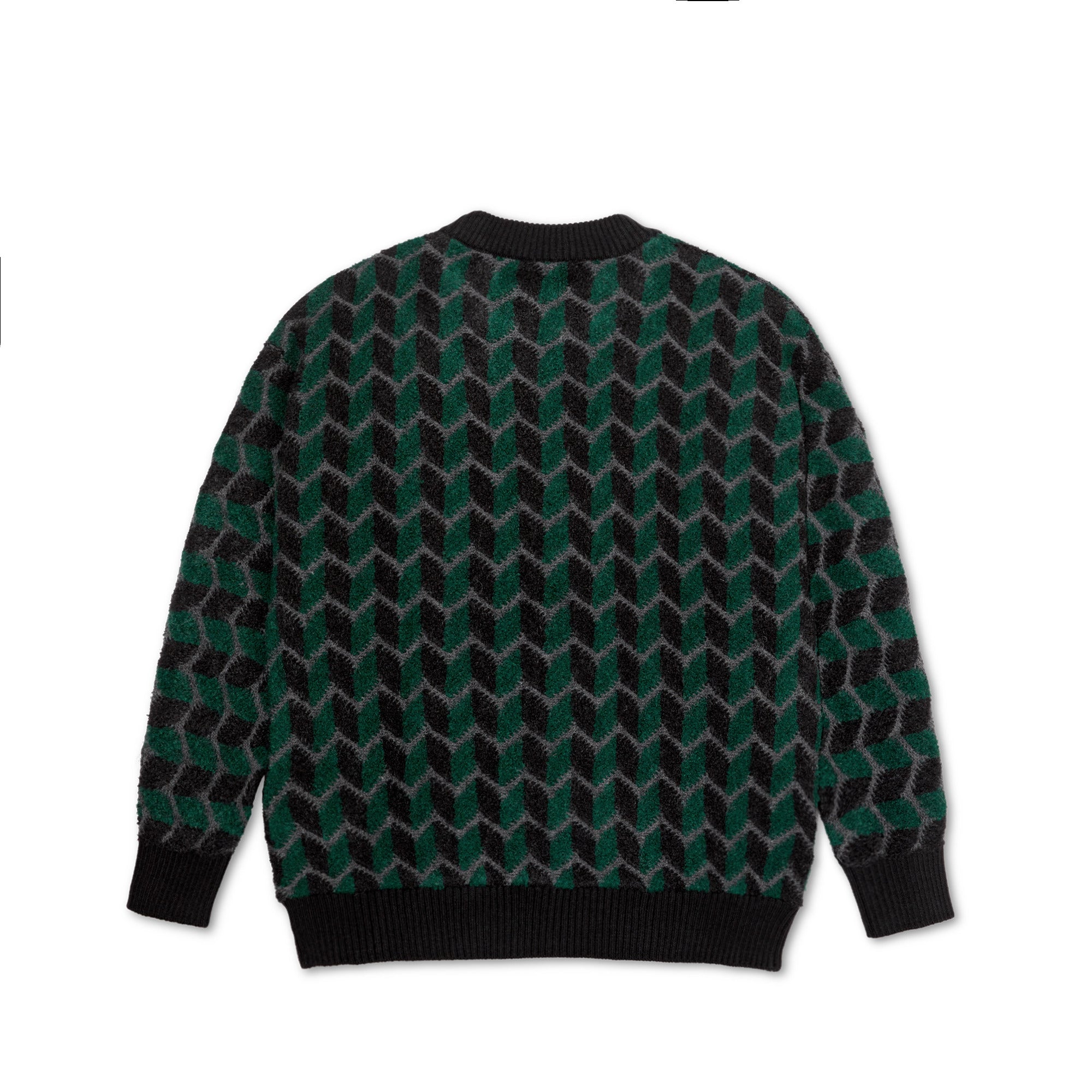 POLAR - Zig Zag Knit Sweater "Black / Dark Teal"