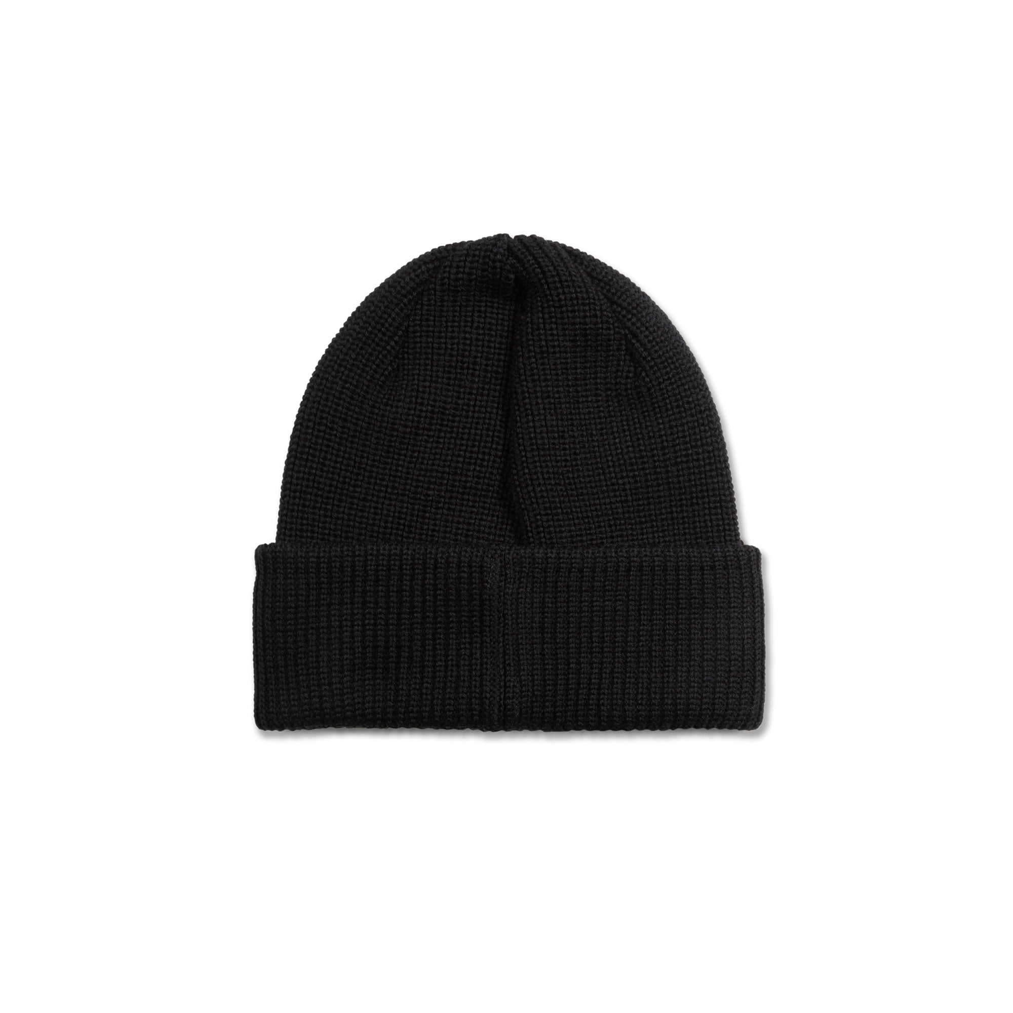 POLAR - Double Fold Merino Beanie "Black"