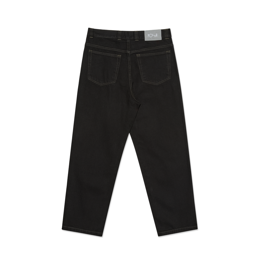 POLAR - 93 Pants Contrast Stitching "Black/Dark Olive"