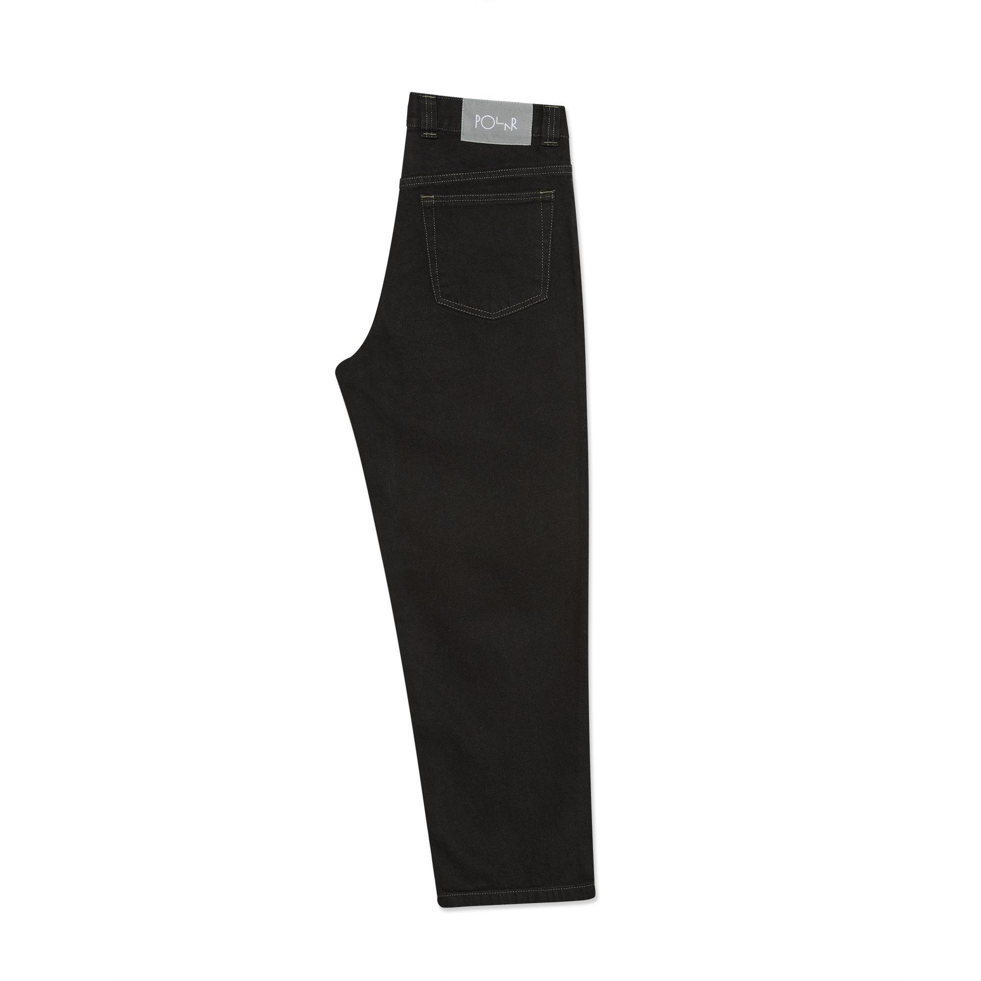 POLAR - 93 Pants Contrast Stitching "Black/Dark Olive"