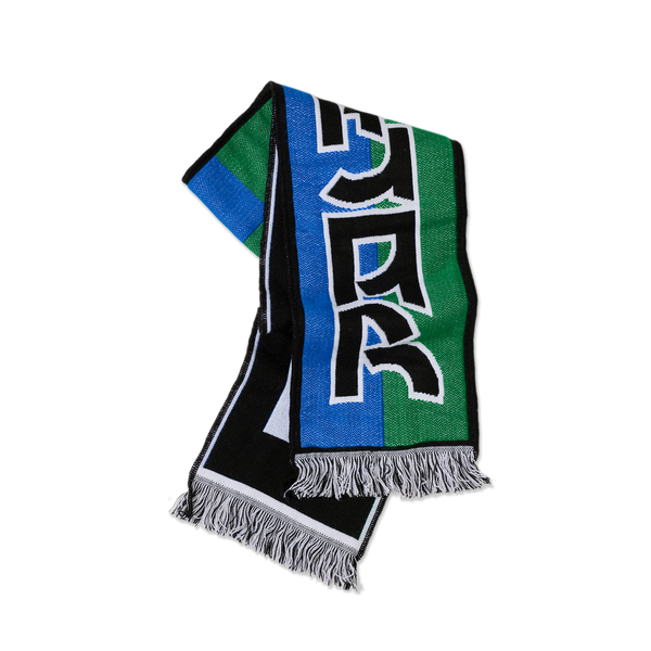 POLAR - Football Scarf | Squares "Blue Green"
