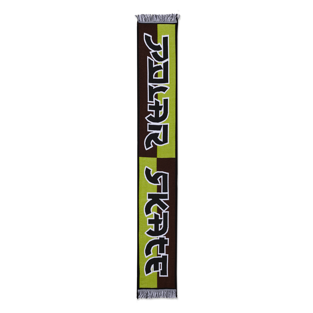 POLAR - Football Scarf | Squares "Green Brown"