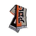 POLAR - Football Scarf | Squares "Orange Grey"