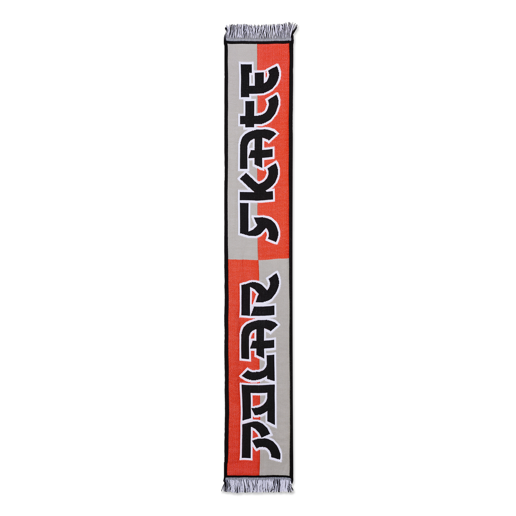 POLAR - Football Scarf | Squares "Orange Grey"