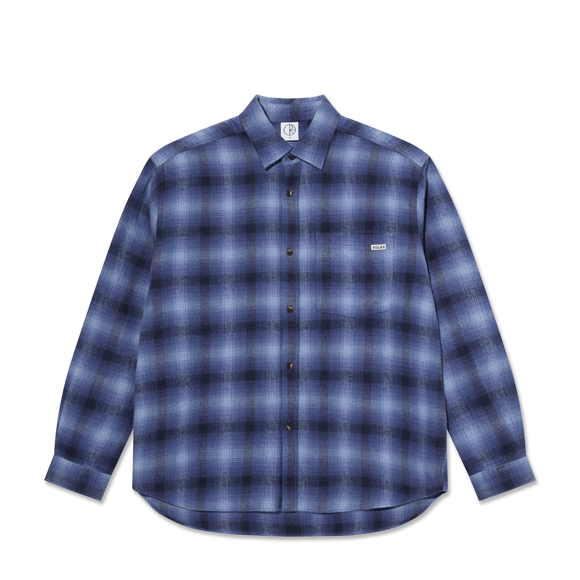 POLAR - Mitchell LS Shirt | Shadow Check "Blue"