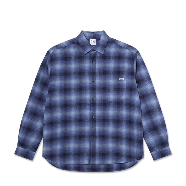 POLAR - Mitchell LS Shirt | Shadow Check "Blue"