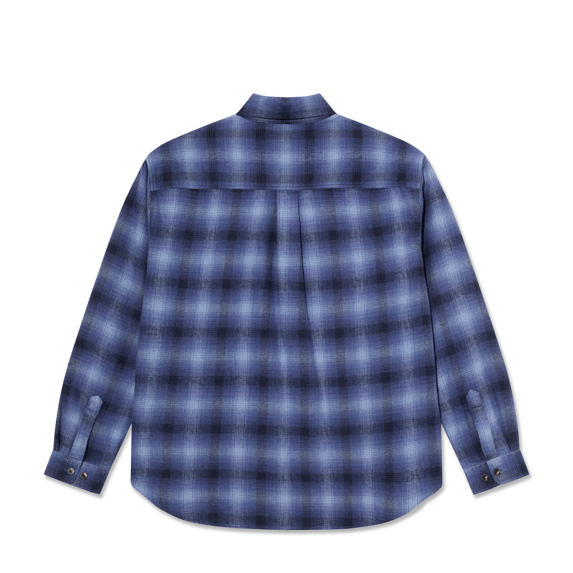 POLAR - Mitchell LS Shirt | Shadow Check "Blue"