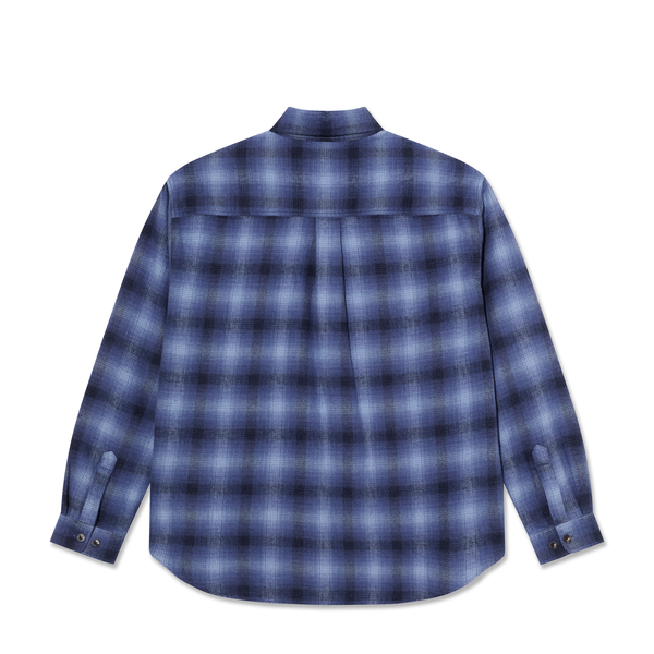 POLAR - Mitchell LS Shirt | Shadow Check "Blue"