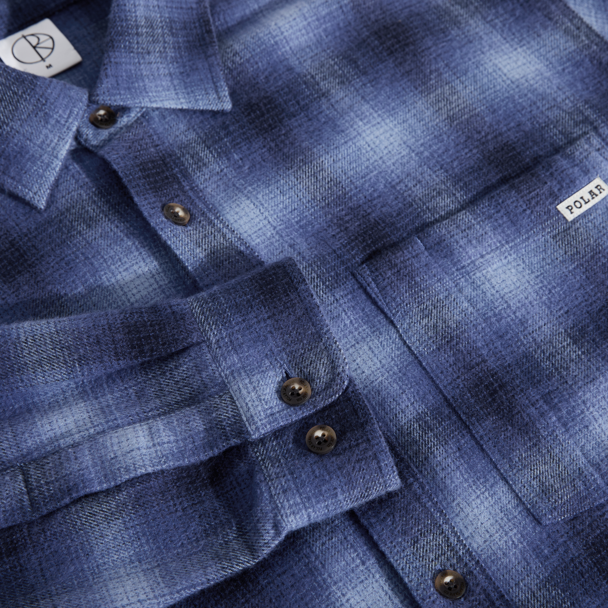 POLAR - Mitchell LS Shirt | Shadow Check "Blue"