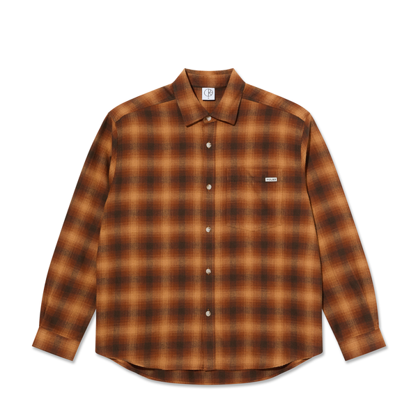 POLAR - Mitchell LS Shirt | Shadow Check "Caramel"