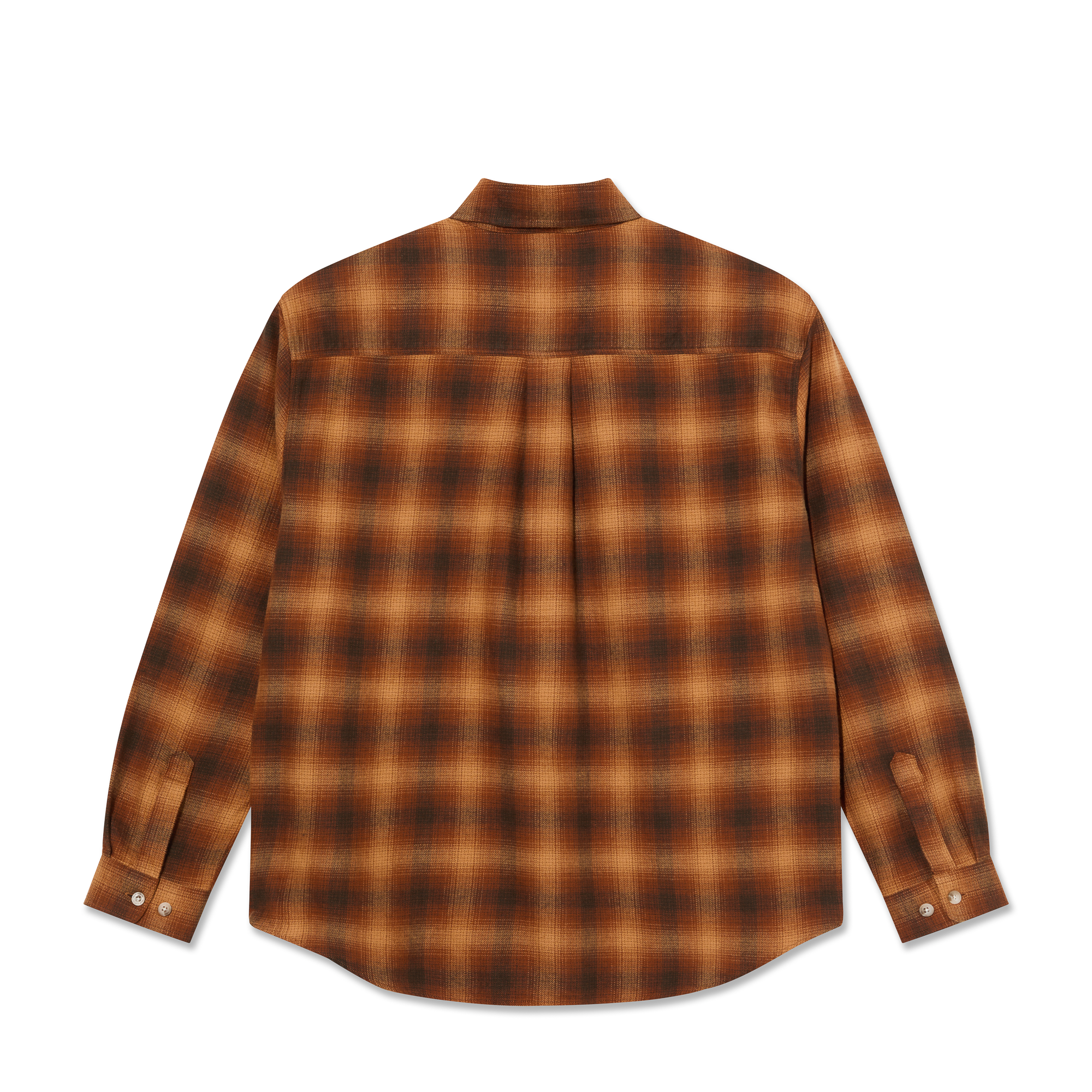 POLAR - Mitchell LS Shirt | Shadow Check "Caramel"