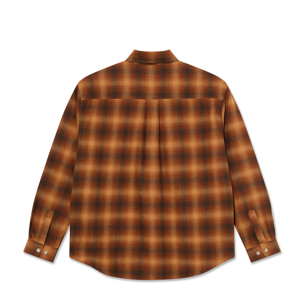 POLAR - Mitchell LS Shirt | Shadow Check "Caramel"